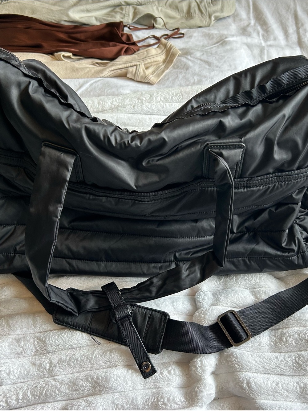 lululemon athletica Black Quilted Duffel